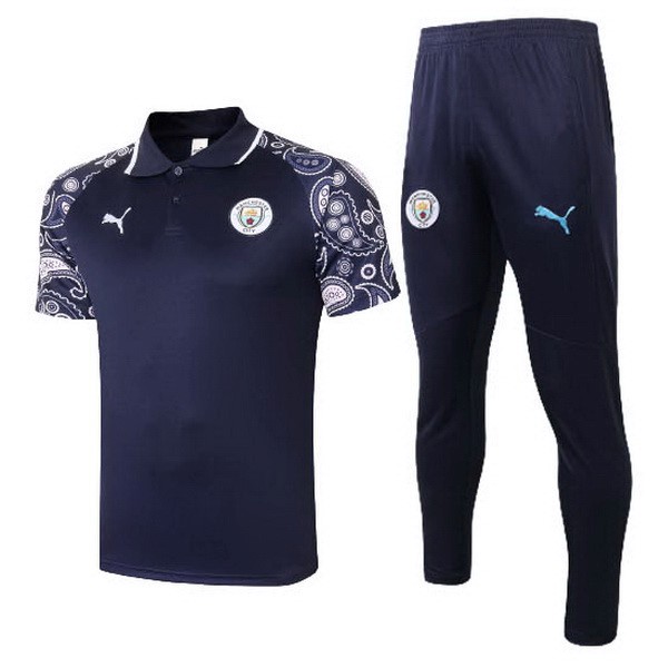 Polo Manchester City Conjunto Completo 2020-2021 Purpura Negro